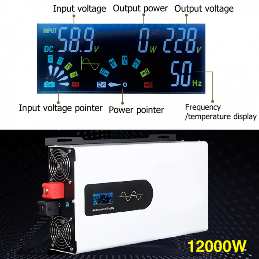 Інвертор 60/72/96V-230V 1600-12000W