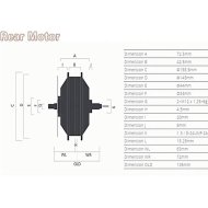 Bafang H400B, 500W, 48V, заднее (трещетка)